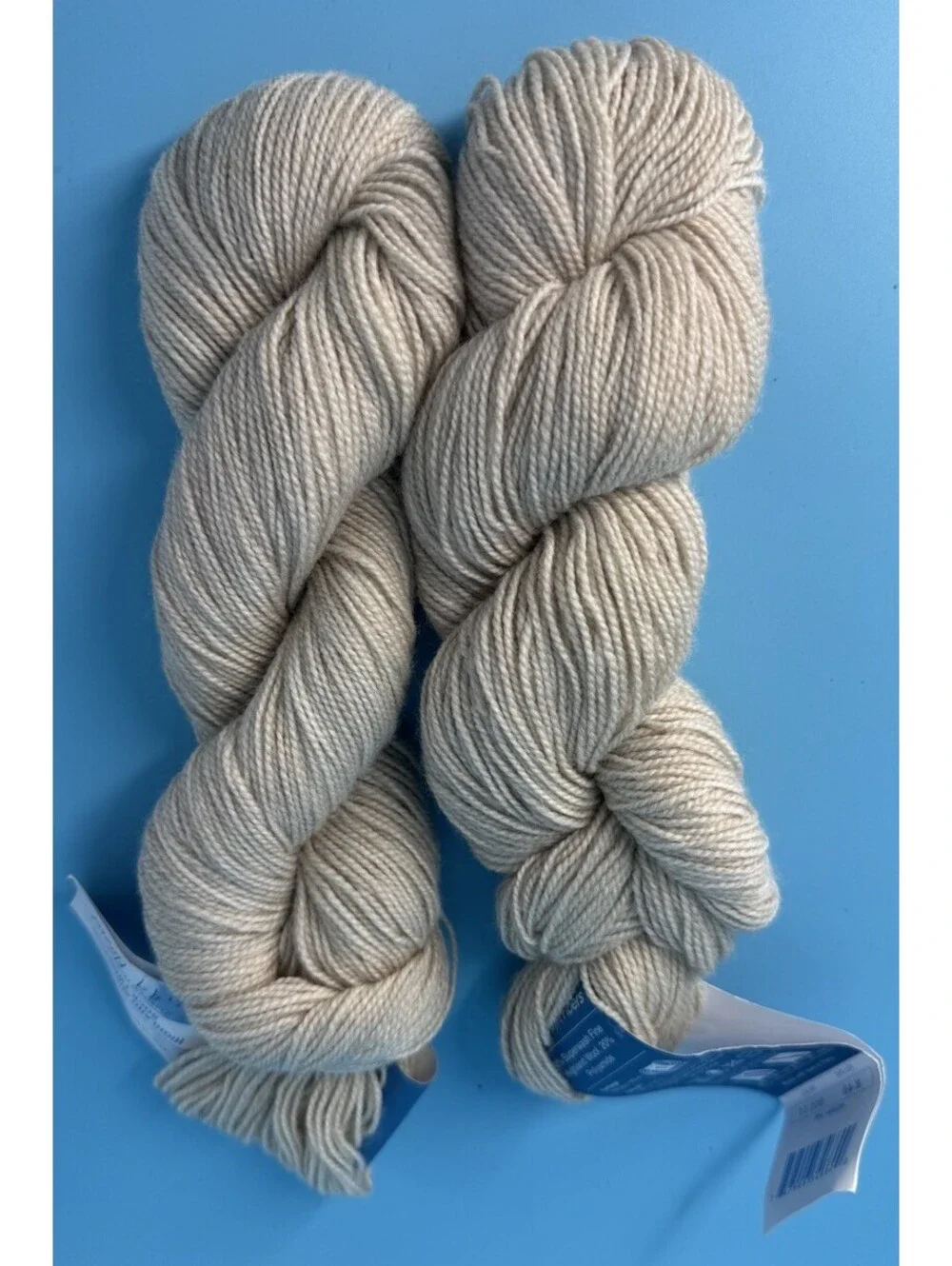 2 Cloudborn Highland Superwash Sock Twist Yarn Oatmeal Heather Dye Lot 24-E